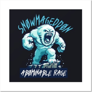 Snowmageddon Abominable Rage - Angry Evil Snowman Posters and Art